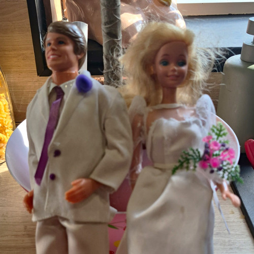 Bride groom barbie - &,