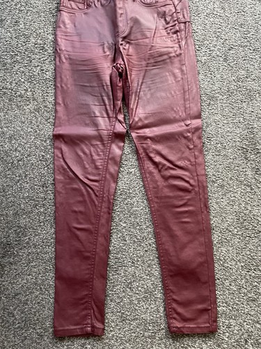 Burgundy thick leather look - thick,