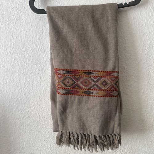 Womens biege wool blend shawl - womens,