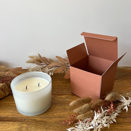 Burnt orange 10cm square gift - burnt,