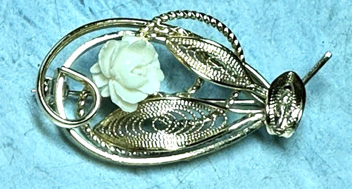 Vintage swirly leaf - swirly, rose