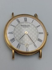 Raymond Weil Quartz Wristwatch 18ct Gold Electroplated 9124 Non Working