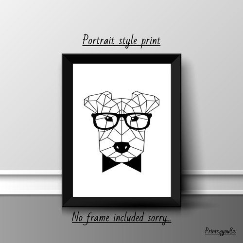 Fox terrier picture print - terrier,