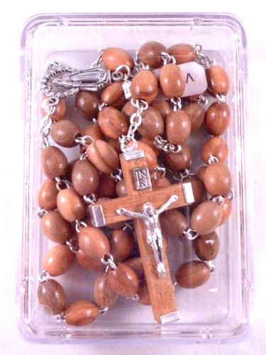 Olive wood rosary oval - rosary,