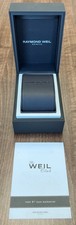 RAYMOND WEIL SWISS WATCH PRESENTATION TRAVEL BOX CASE OEM, 3YR GUARANTEE GI168