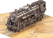 Steam Train 3D Pop up Birthday