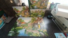 falcon deluxe 2x500 piece jigsaw puzzle Riverside Cottages
