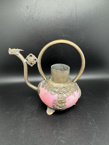 Antique tibetan silver teapot - silver,