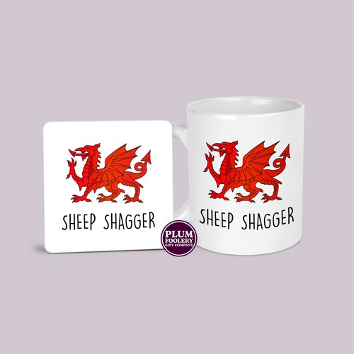 Sheep shagger mug coaster - mug, &