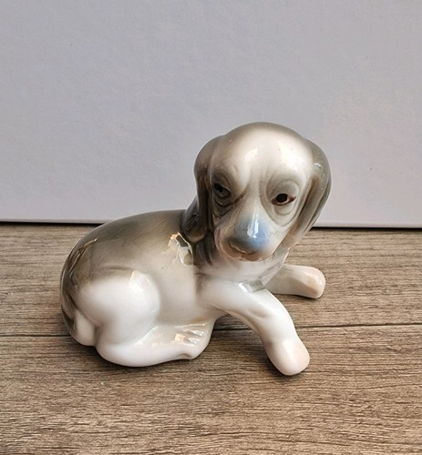 Vintage porcelain dog figurine - porcelain,