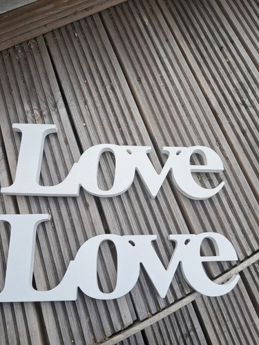 Wooden love signs - wooden, 'love'