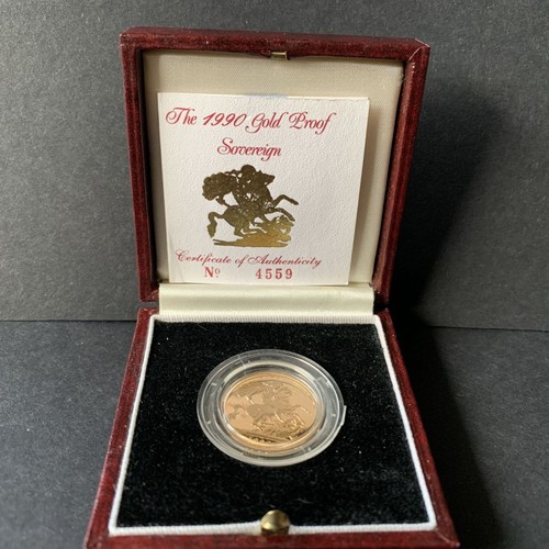 1990 proof gold sovereign - 1990,