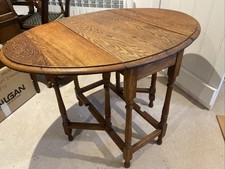 Antique Small Solid Oak Oval