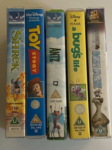 Kids films vhs video tapes - video,