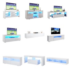 120/130/140/180/200cm LED High Gloss TV Stand TV Unit Cabinet Storage Sideboard