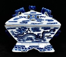 6.4" Qing Qianlong Marked Blue