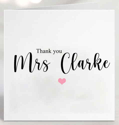 Personalised thank you teacher - personalised,