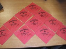  10 VERY RARE RED   JACK DANIEL'S FIRE  PAPER TABLE KNAPKINS 