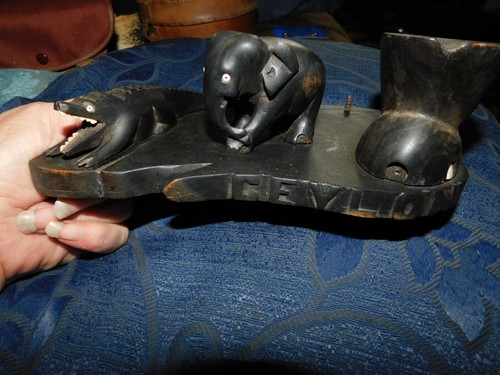 Solid ebony wood - wood, carved