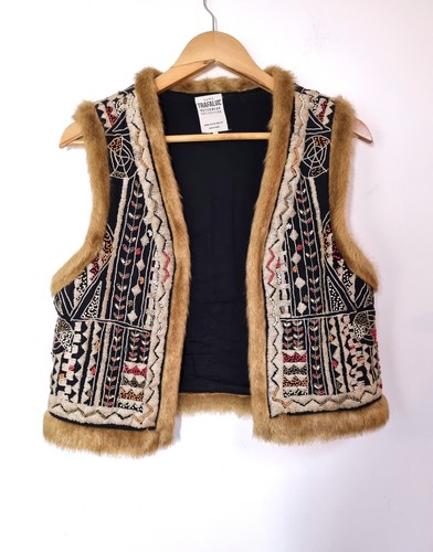 Zara gilet size black brown - black,