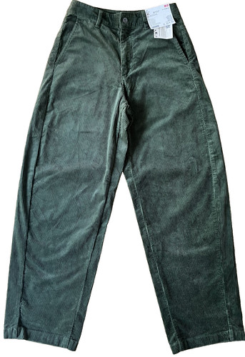 Uniqlo corduroy curved pants - corduroy,