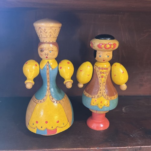 Pair vintage wooden - vintage,