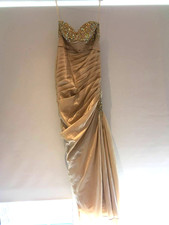 gold prom dress size 6