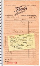 1943 Knee's of TROWBRIDGE Billhead Receipt - Wiltshire Chippenham Interest T005