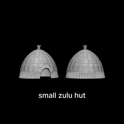 28mm zulu hut - hut, unpainted