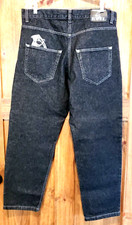 Necessary Evil Jeans Black Mens 36x31 Goth Street Skate Grunge Graphic Cotton