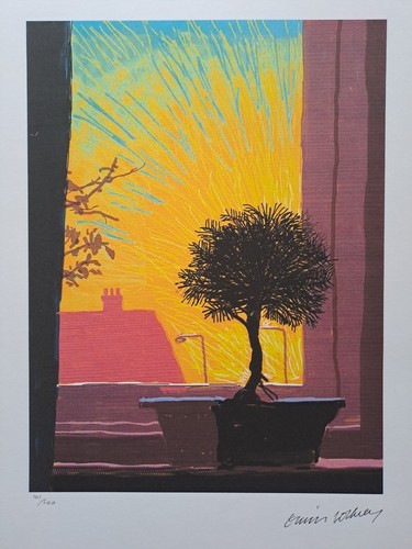 David hockney signed window - david,