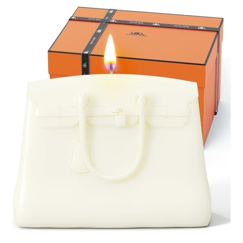 Hermes style birkin bag candle - birkin,