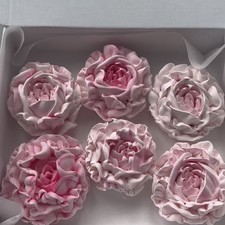 3x Marshmallow Peony Flowers