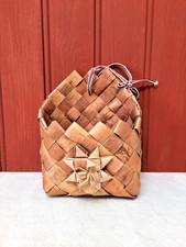 Handmade Swedish birch bark basket