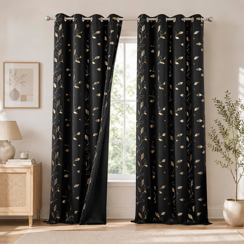 Blackout curtains golden - blackout,