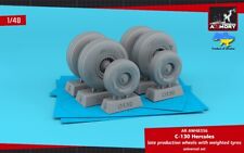 ARMORY ARAW48356 1/48 Lockheed C-130 Hercules wheels w/weighted tyres, LATE type