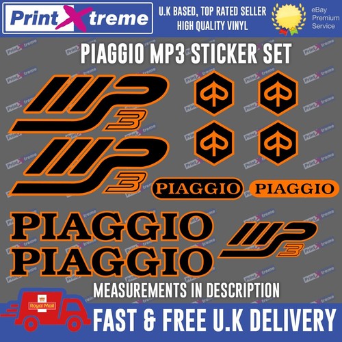 Piaggio mp3 decals stickers - piaggio,