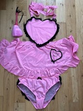 vintage La Senza pink Tickle My Fancy Maid 3 piece Outfit - Sizes 16 new