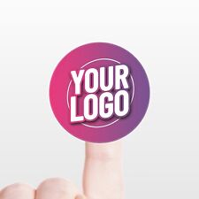Personalised 51mm Round Labels, Custom Circle Logo Stickers, Business Packaging