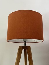 Lampshade Burnt Orange Textured 100% Linen Drum Light shade