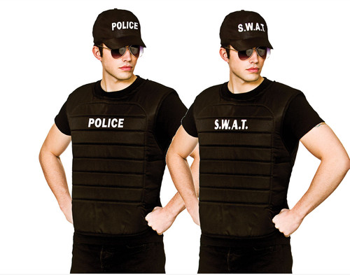 Adult swat police vests - adult, +