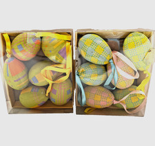 12 Paper Mache Eggs Hanging