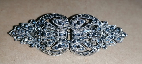 1930s silver tone duette dress - 1930s,