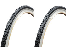Bike Tyres 28" x 1 1/2" Traditional Vintage Classic Retro Whitewall Tyres - PAIR
