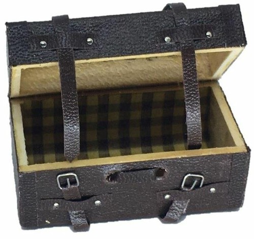 Miniature faux steamer trunk - steamer,