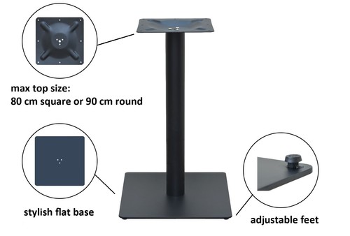 Black cast iron flat - black, table