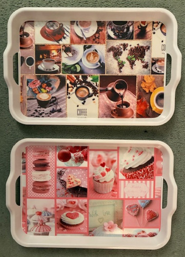 Rectangular serving tray with - rectangular,