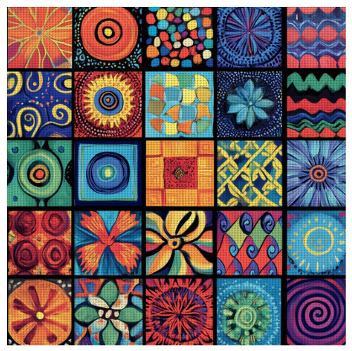Printed cross stitch - stitch, kit