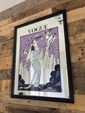 LARGE VINTAGE VOGUE MAGAZINE 1919 CHERRY BLOSSOM COVER PICTURE MIRROR ART DECO