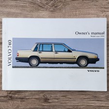 Volvo 740 Owners Manual Handbook Estate Wagon Saloon 1991 Print TP 3158/1 OEM
